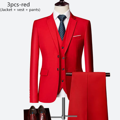 Men's 3-Piece Slim Fit Wedding Suit