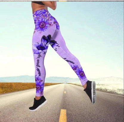 Leggings de sport fluorescents push-up pour femmes