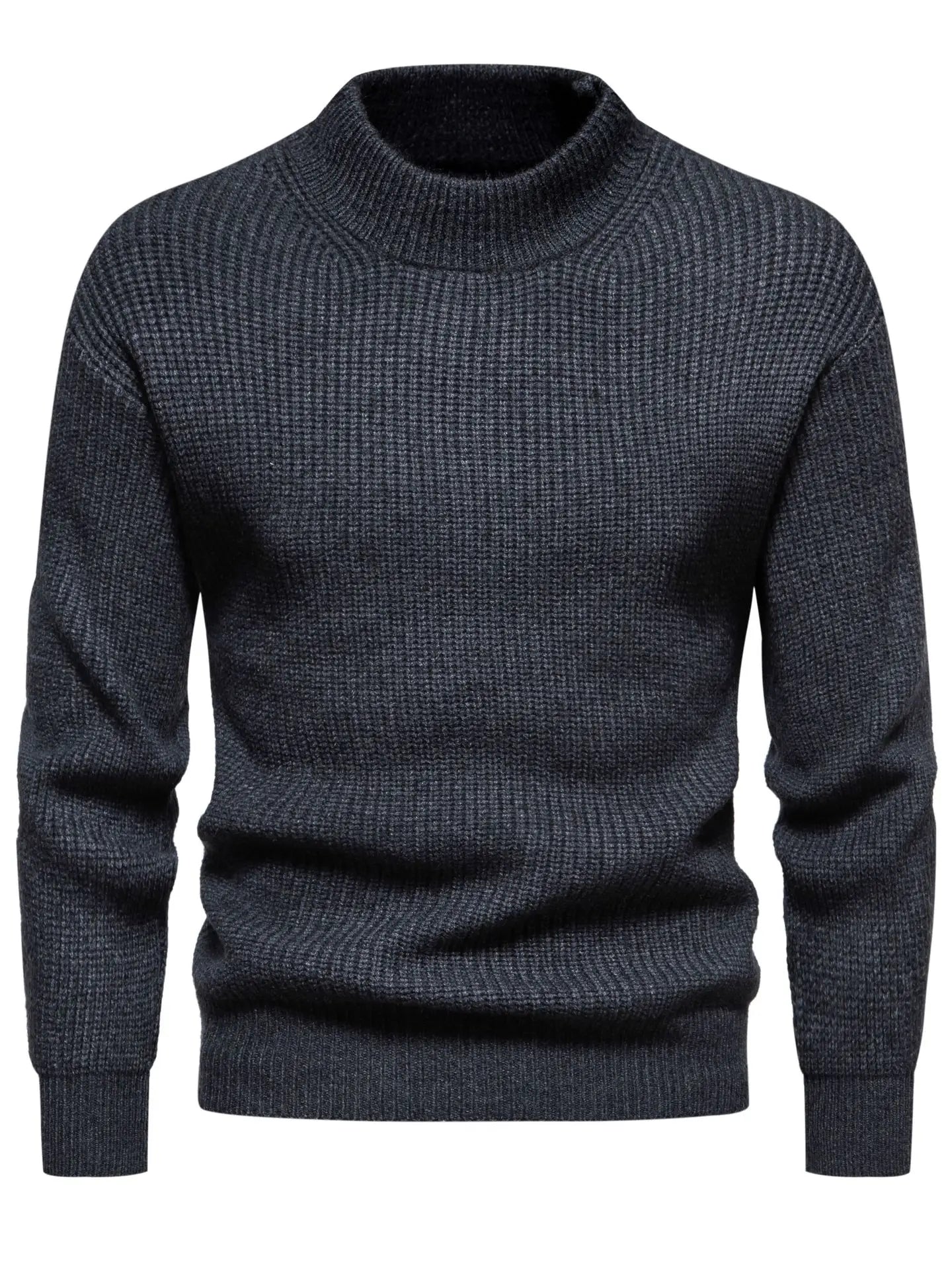 Herren Winter Strickpullover mit Rundhalsausschnitt - Rollkragen