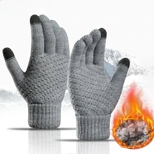 Winter Warm Knit Gloves – Touchscreen Compatible