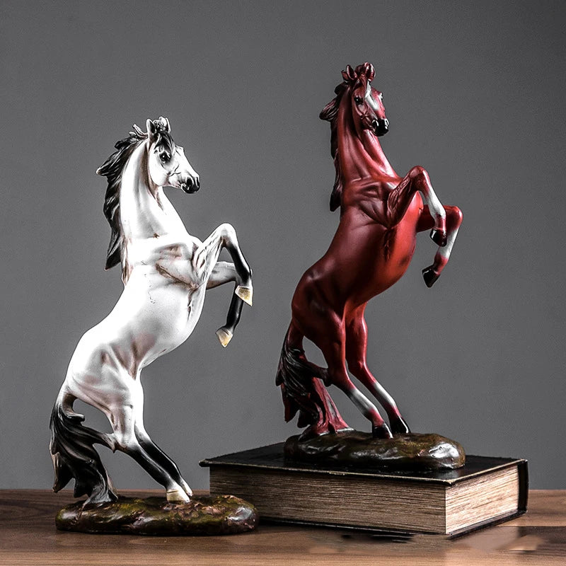European Elegance- Horse Resin Sculpture