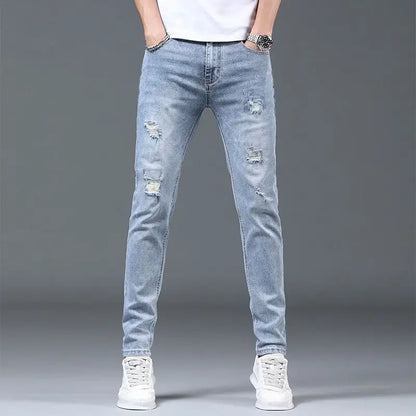 Luxuriöse koreanische Designer-Skinny-Jeans für den Sommer