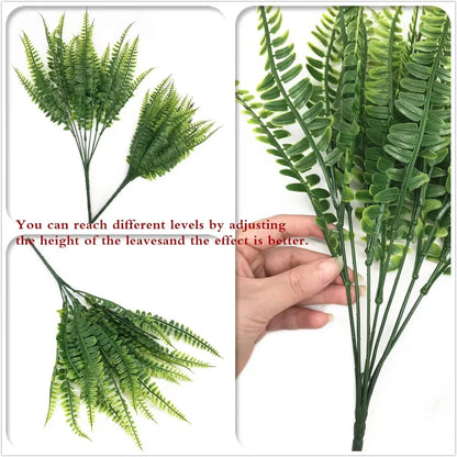 Artificial Persian Ferns Green Leaves Flower Decor