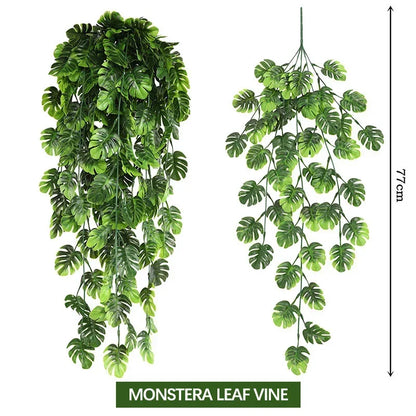 Artificial Monstera Leaf Vines Wall Decor Garland