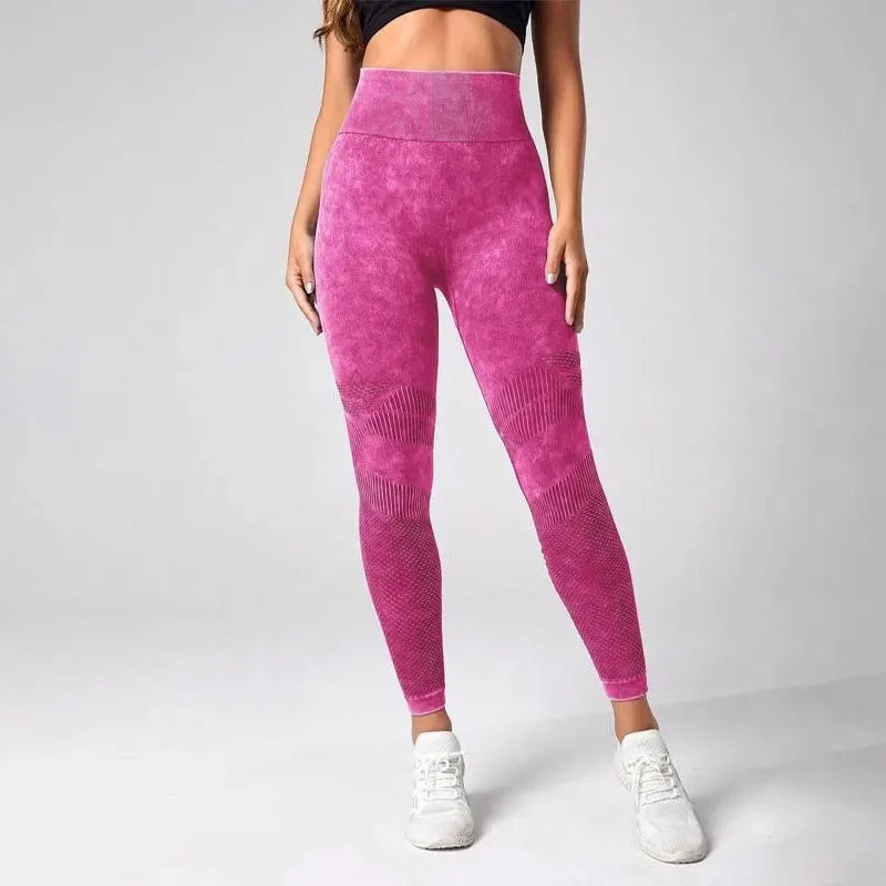 Basic Tie Dye Tummy Control Leggings