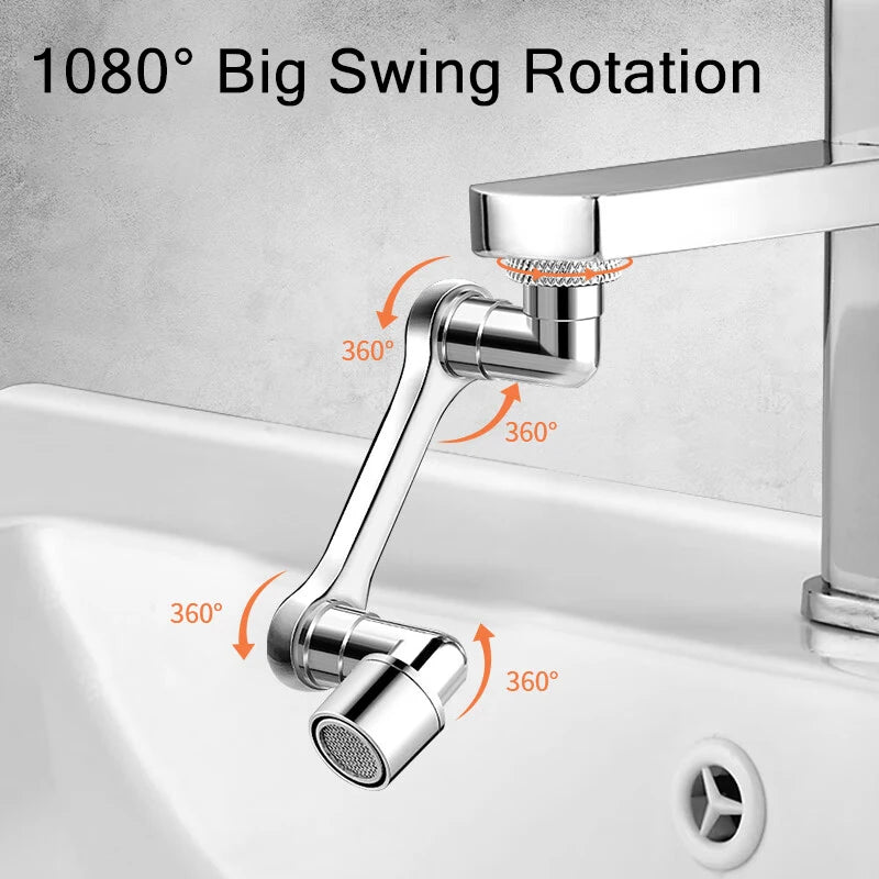 Universal 1080° Rotating Faucet Extender - Dual Mode Sprayer