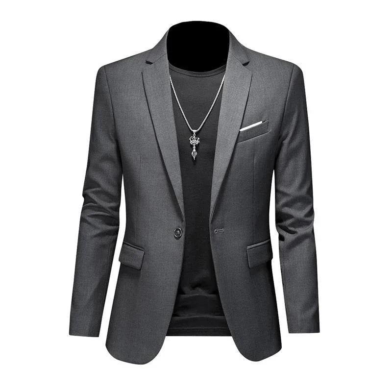 Men's Regular Length Single Button knit Blazers