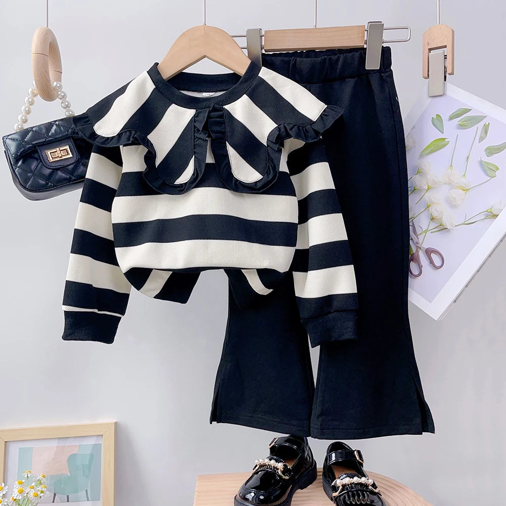 Girls' Long Sleeve Pleated Set