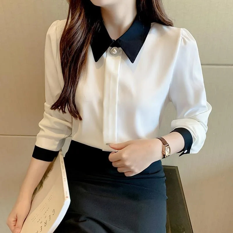 Long Sleeve office Women's Blouses