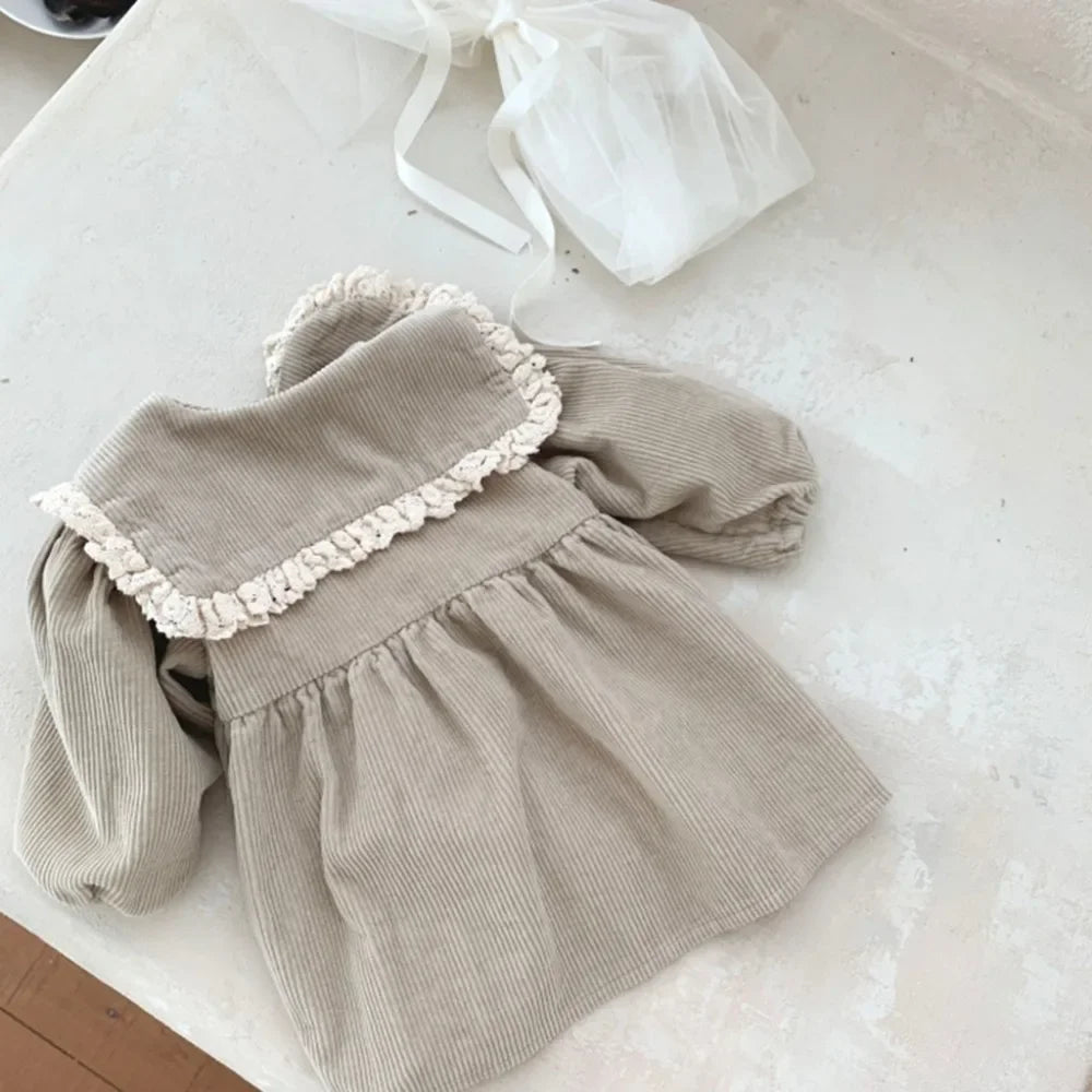 Toddler Girl Peter Pan Collar Corduroy Dress