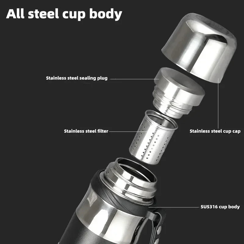 0.6-1 Liter 316 Stainless Steel Vacuum Water Bottle