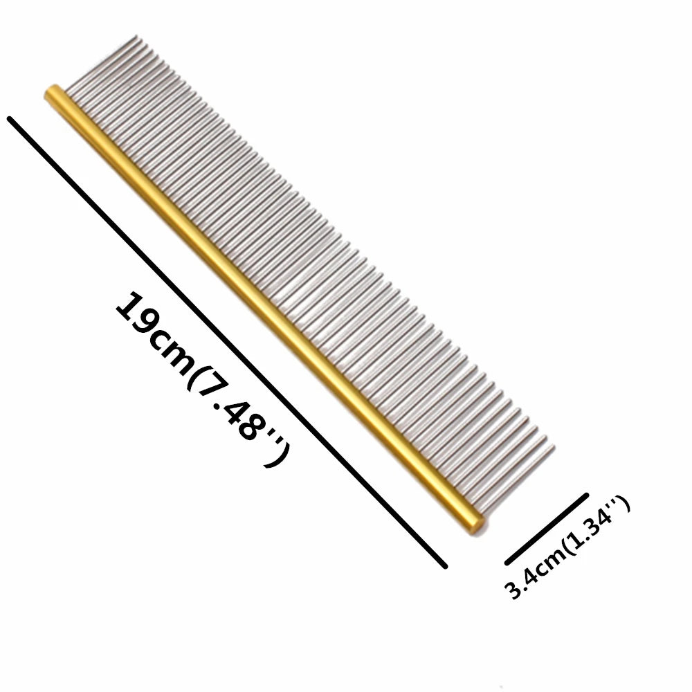 Fellpflegekämme mit Aluminiumgriff für Haustiere