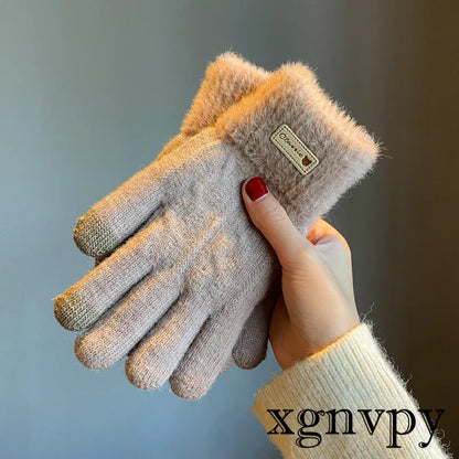 Gants tricotés en laine polaire pour écran tactile