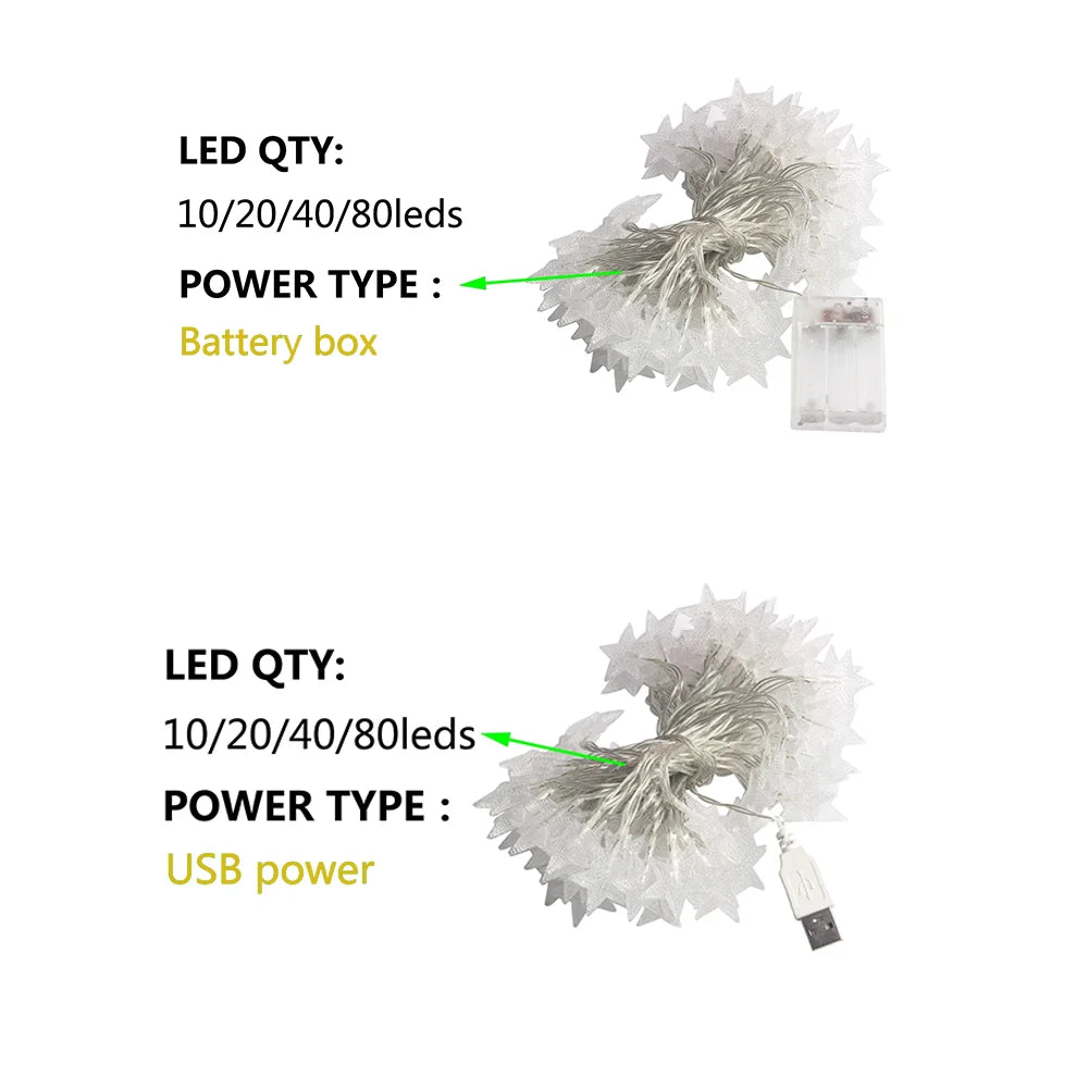 LED-Sternenlichterkette für die Außendekoration