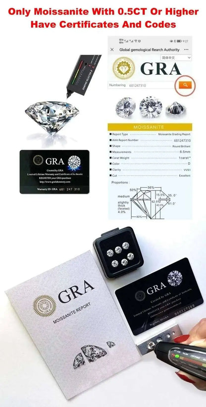 Women's Moissanite claw Diamond Wedding Band Finger Rings