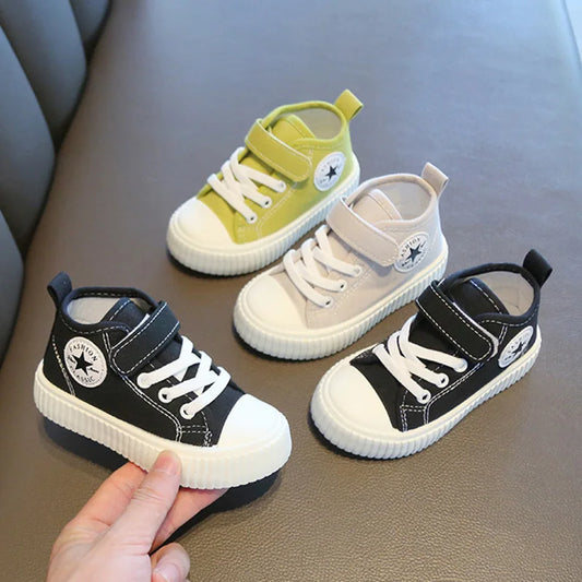 Chaussures montantes en toile tendance pour enfants