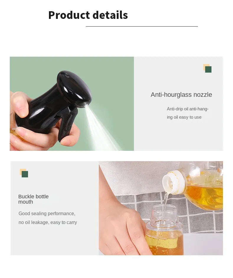 200/300/500ml Oil Spray Bottle - Cooking Oil Dispenser