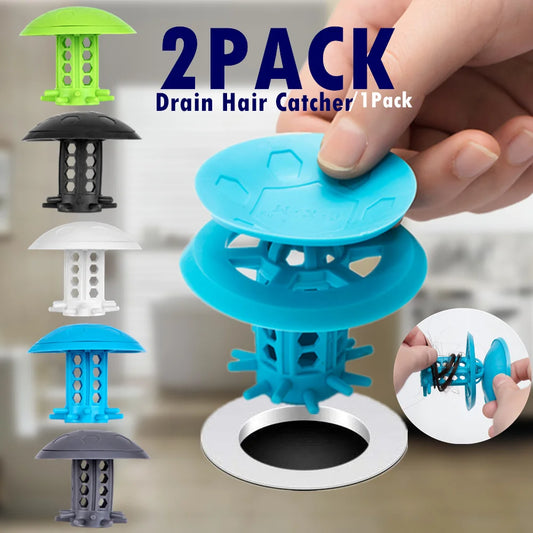 2-in-1 Drain Hair Catcher for Bathtub & Sink