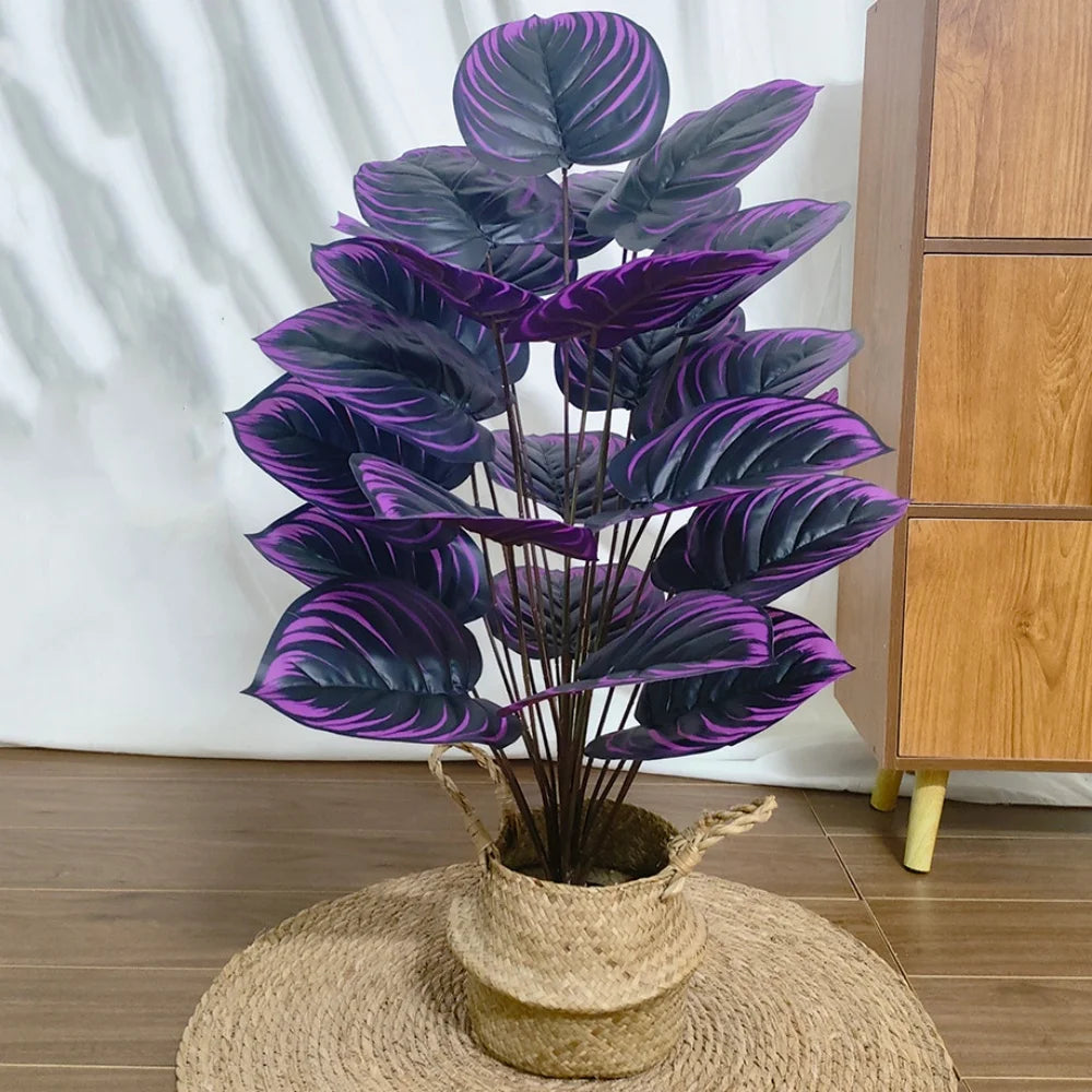 Purple Leaf Artificial Plant Home Decoration