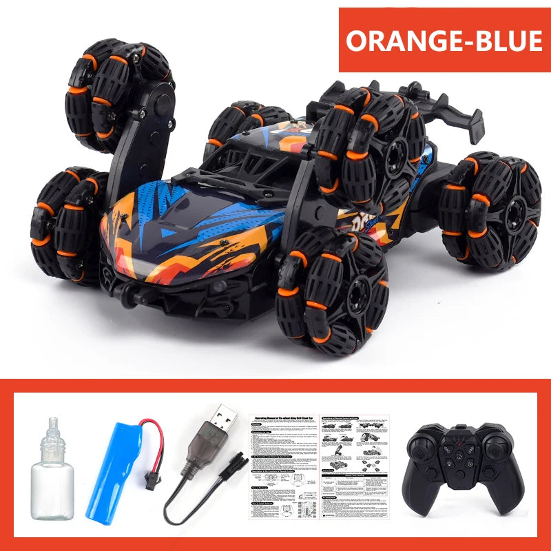 Spray Twisting Stunt RC Car - Six-Wheel Toy