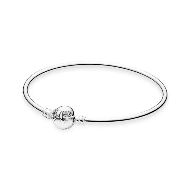 Heart-Shaped Zircon Stainless Steel Bracelet for Women