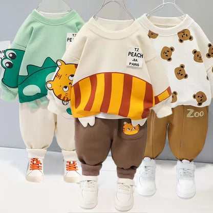 Children's Long Sleeve Cartoon Sports Set