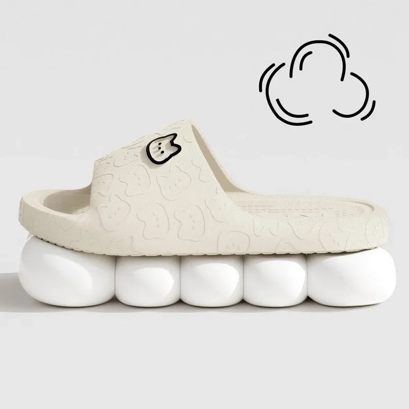 Bear Cartoon Non-Slip Platform Slippers for Women