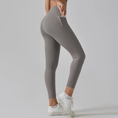 High-Waist-Leggings mit Taschen für Damen