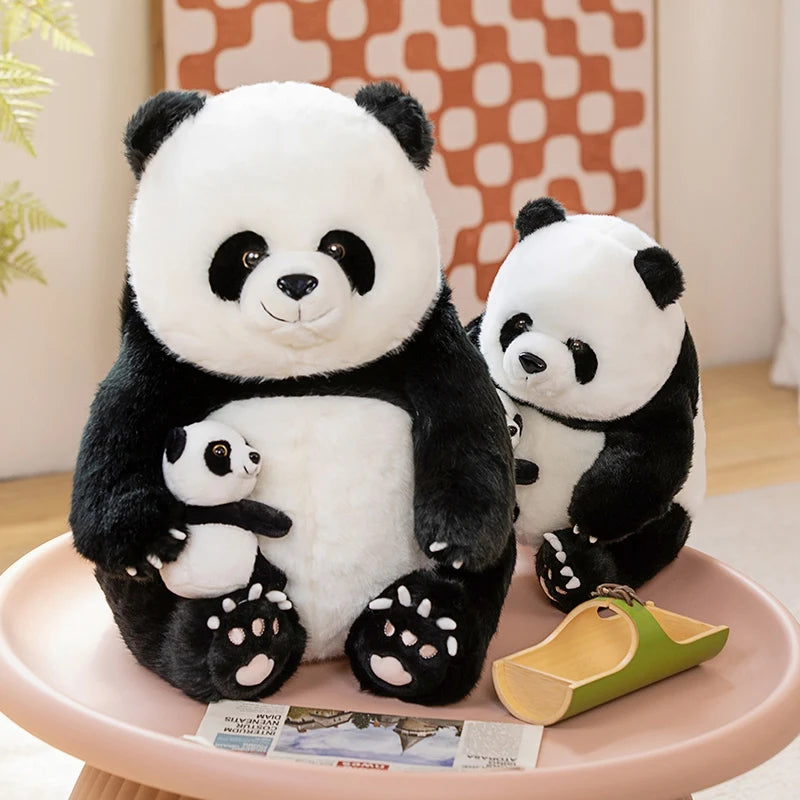 High Quality Funny Cute Mother-Child Panda Plush Toys