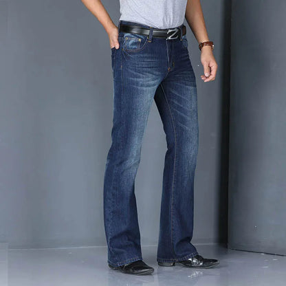 Classic Flared Boot Cut Denim Jeans for Men