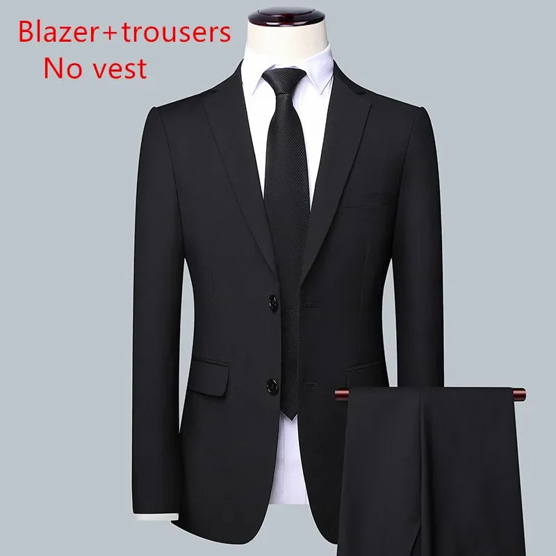 Wedding Solid Color Men suit - 3/2 Business Suit
