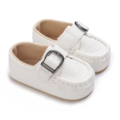 Newborn Baby Boys Leather Non-Slip Soft-Sole Infant Shoes