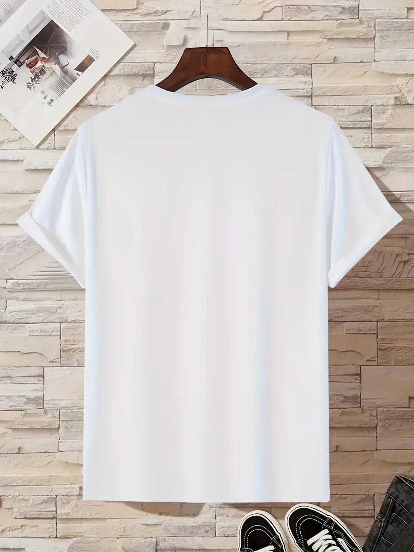 Luxuriöses Herren-T-Shirt aus Baumwolle mit Buchstaben-Print