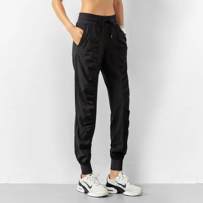 Women’s Loose Casual Drawstring Fitness Trousers