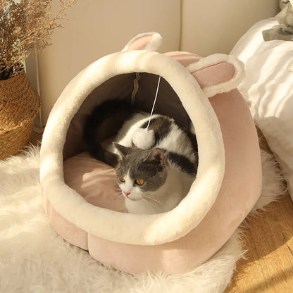 Lit-grotte pliable et lavable pour animaux de compagnie Deep Sleep