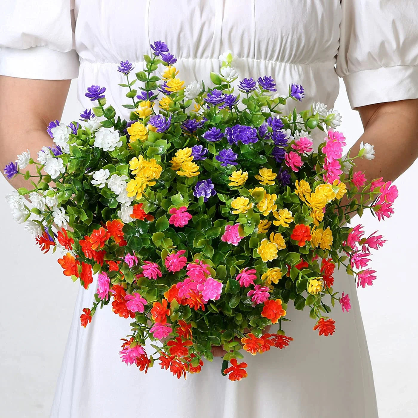 Verdure de fleurs artificielles en plastique