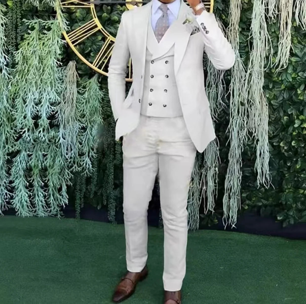 Weddings & Business Men's Slim Fit 3-Piece Suit