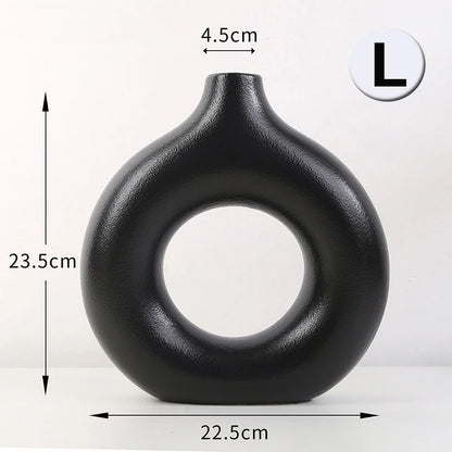 Nordic Style Ceramic Flower Vase Art