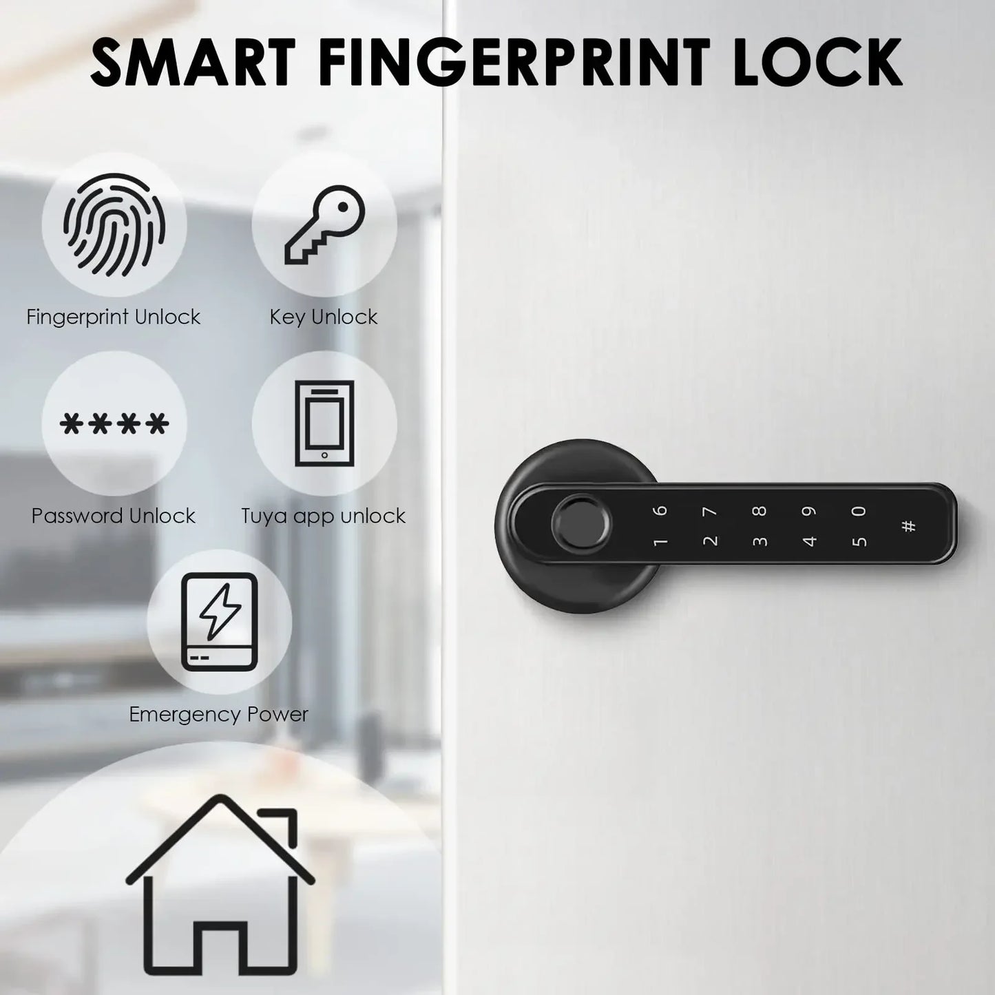 Tuya Biometric Fingerprint Door Lock