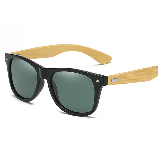 Holz-Bambus-UV400-Sonnenbrille, klassische Herrenbrille zum Fahren