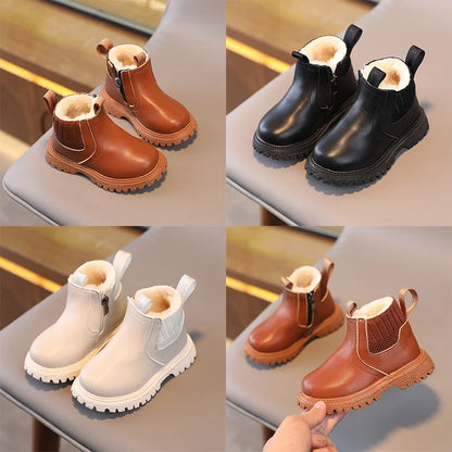 Children Warm Pu Leather Snow Autumn Winter Boots