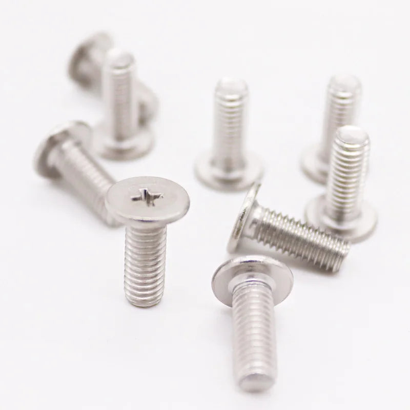 Stainless Steel Ultra Thin Cross Phillips Flat Head Bolt Set