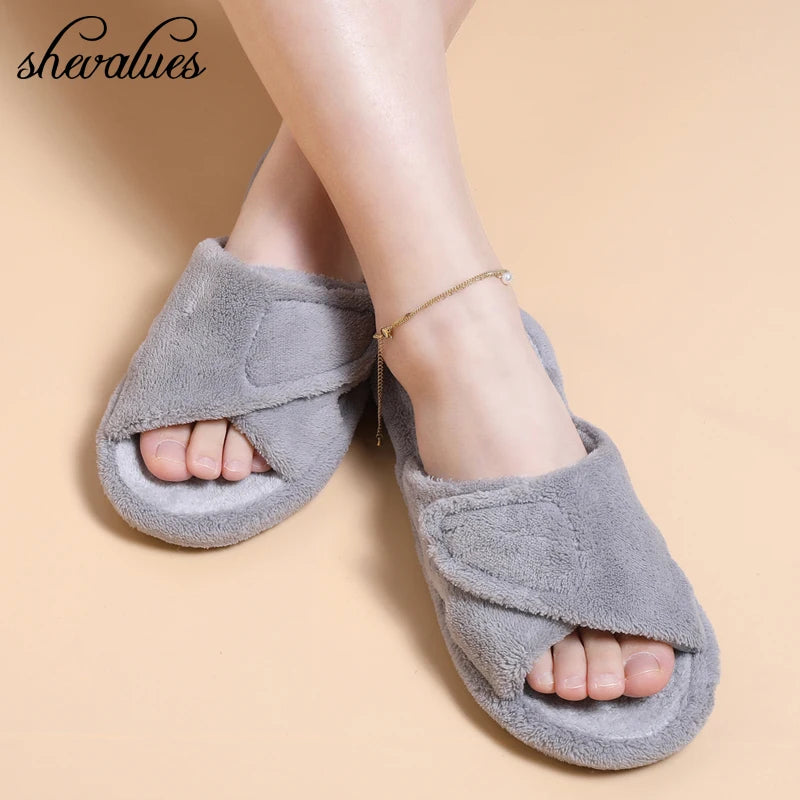 Cozy Fuzzy Slippers with Arch Support