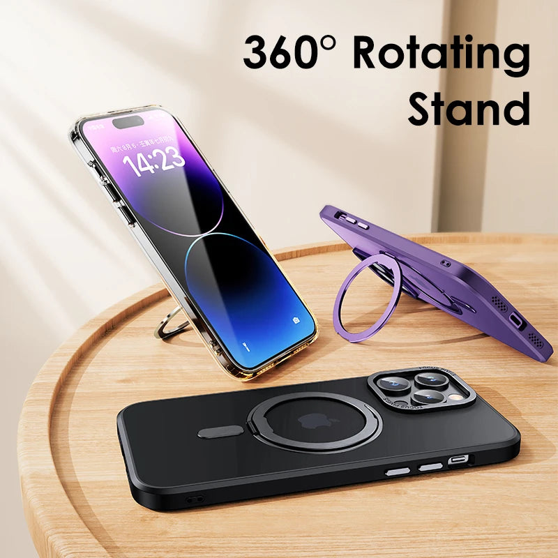 Magnetic Stand Phone Case - Transparent Mobile Covers