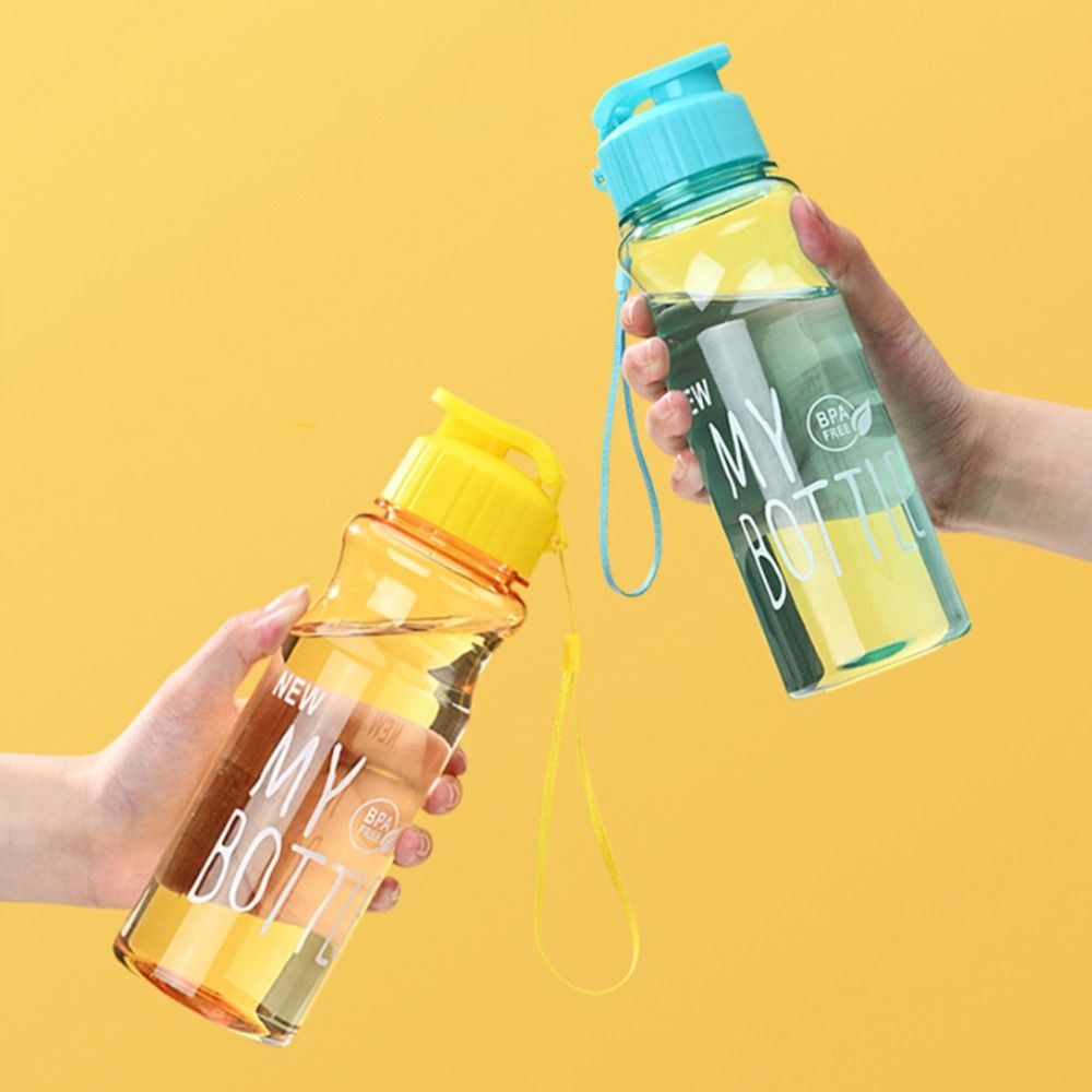 650 ml transparente, auslaufsichere Shaker-Sportwasserflasche