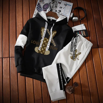 Survêtement à capuche pour homme : ensemble pull et jogging