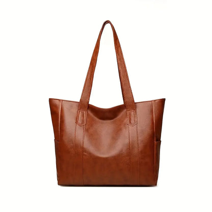 Damen Vintage Große Kapazität Retro Vegan Schulter Handtasche