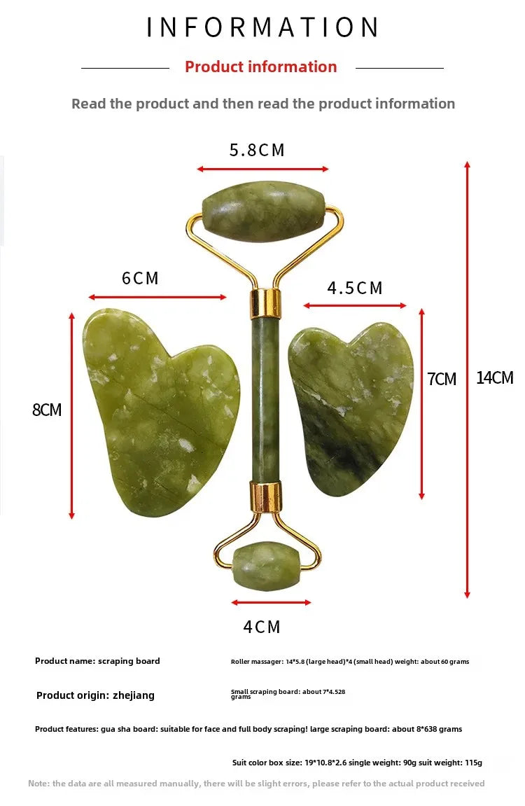 Jade Roller Facial Scraping Massage Tools