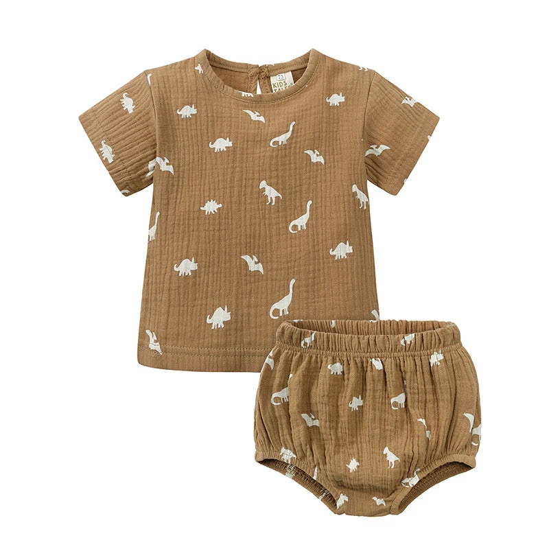 Freizeit-Set aus T-Shirt und Shorts mit Print für Kinder