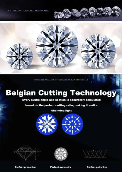 Women's Moissanite claw Diamond Wedding Band Finger Rings